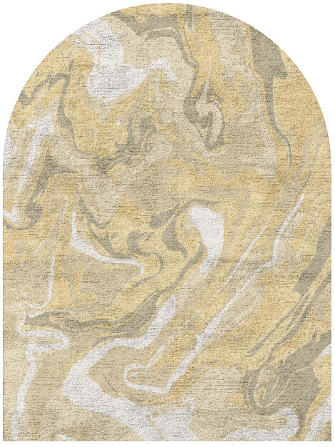 Maelstrom Surface Art Arch Hand Tufted Bamboo Silk Custom Rug by Rug Artisan