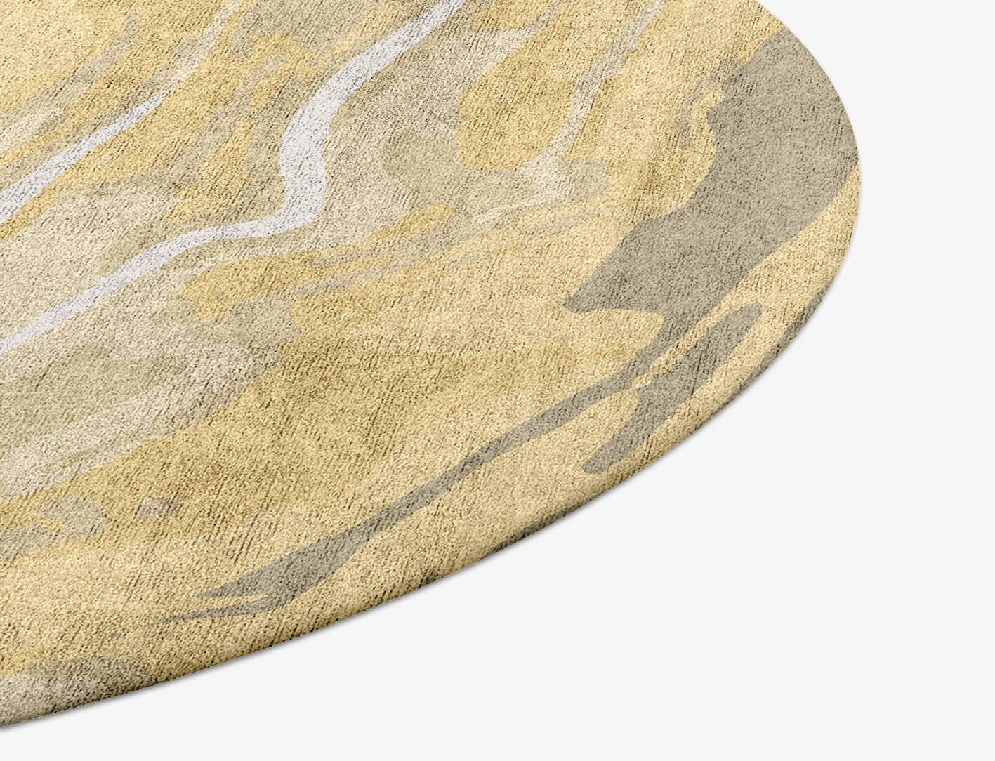 Maelstrom Surface Art Round Hand Tufted Bamboo Silk Custom Rug by Rug Artisan
