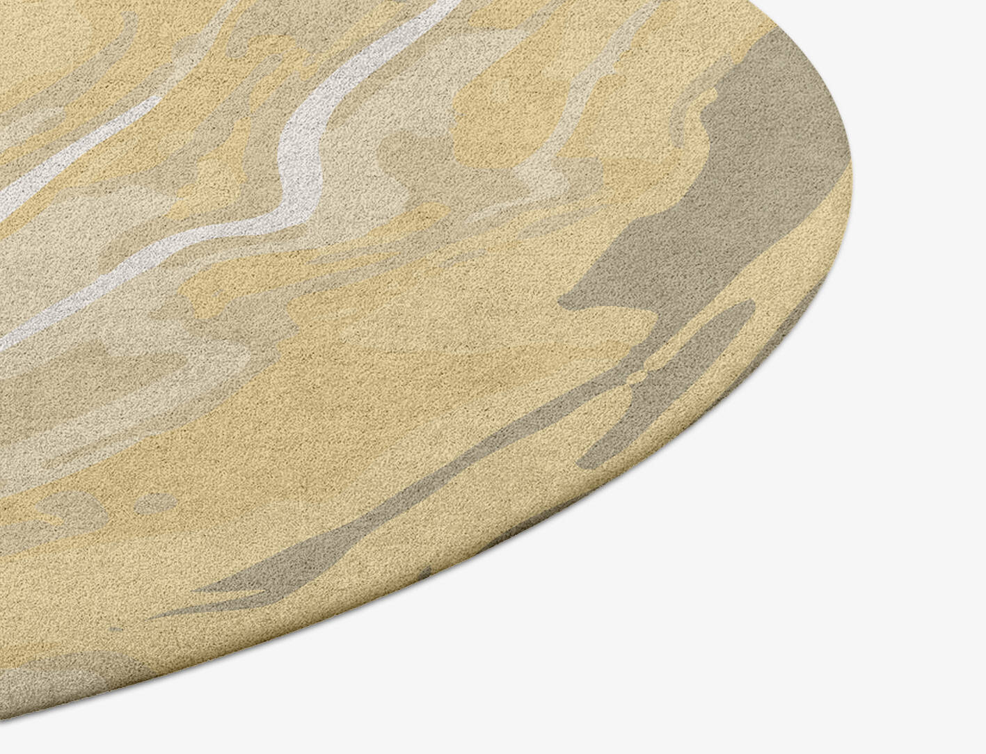 Maelstrom Surface Art Round Hand Tufted Pure Wool Custom Rug by Rug Artisan