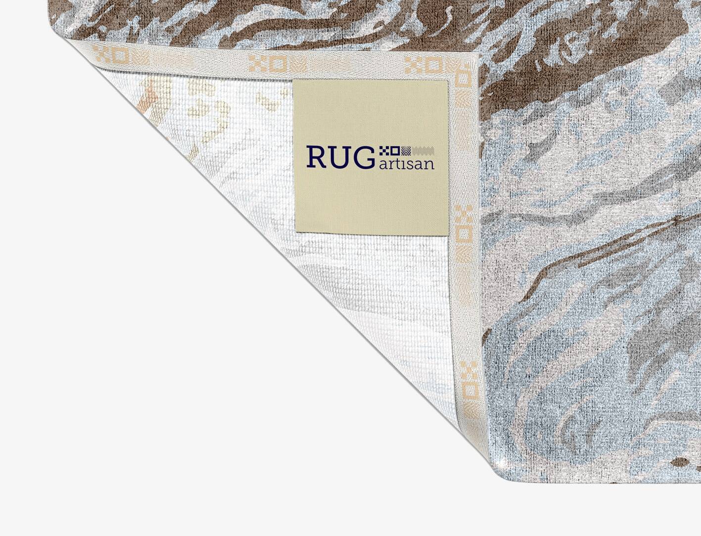 Magma Surface Art Rectangle Hand Knotted Bamboo Silk Custom Rug by Rug Artisan
