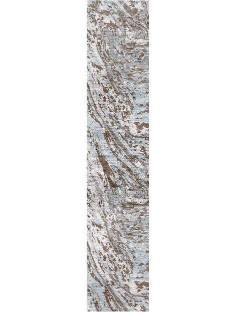 Magma Surface Art Runner Hand Knotted Bamboo Silk Custom Rug by Rug Artisan