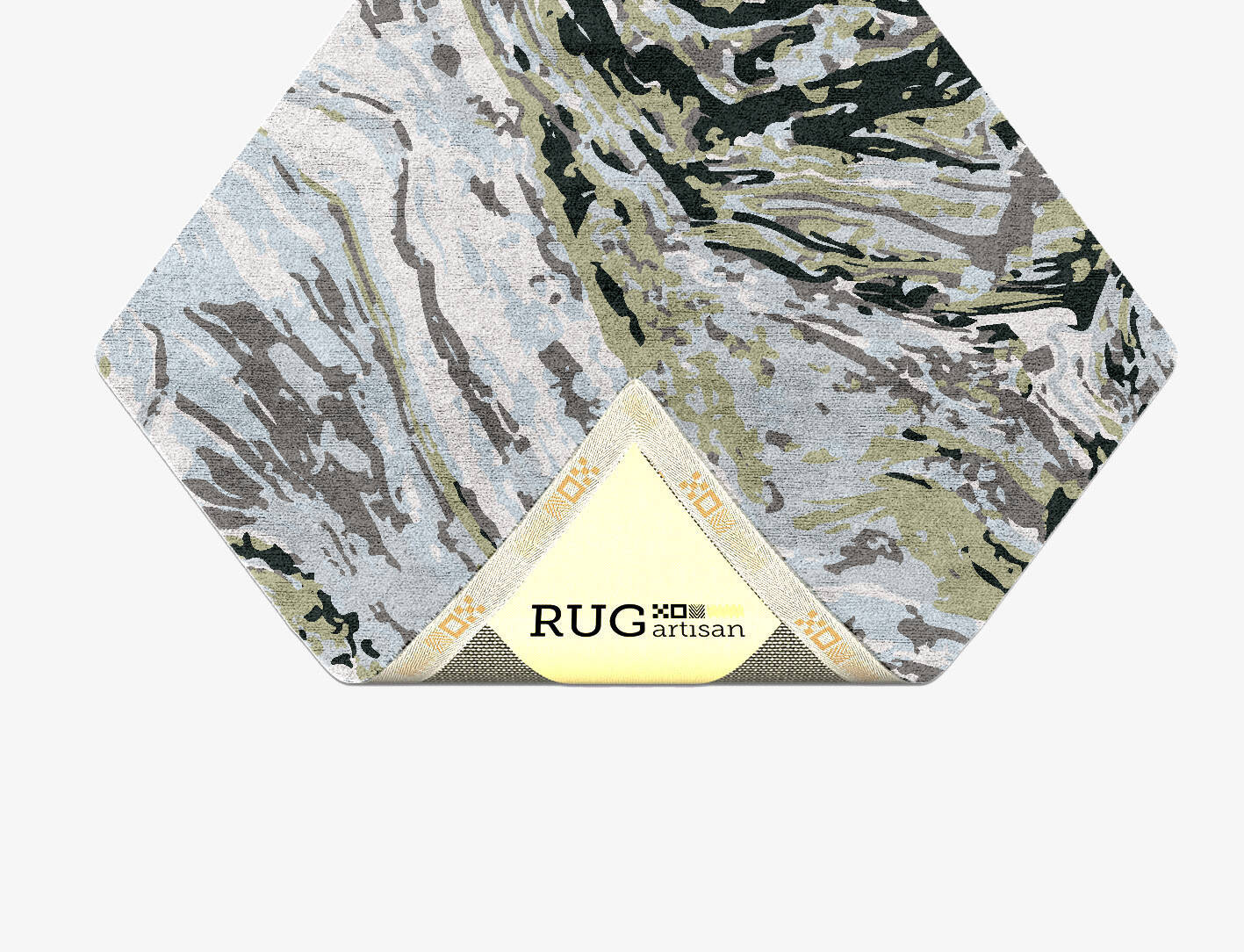 Magma Surface Art Diamond Hand Tufted Bamboo Silk Custom Rug by Rug Artisan
