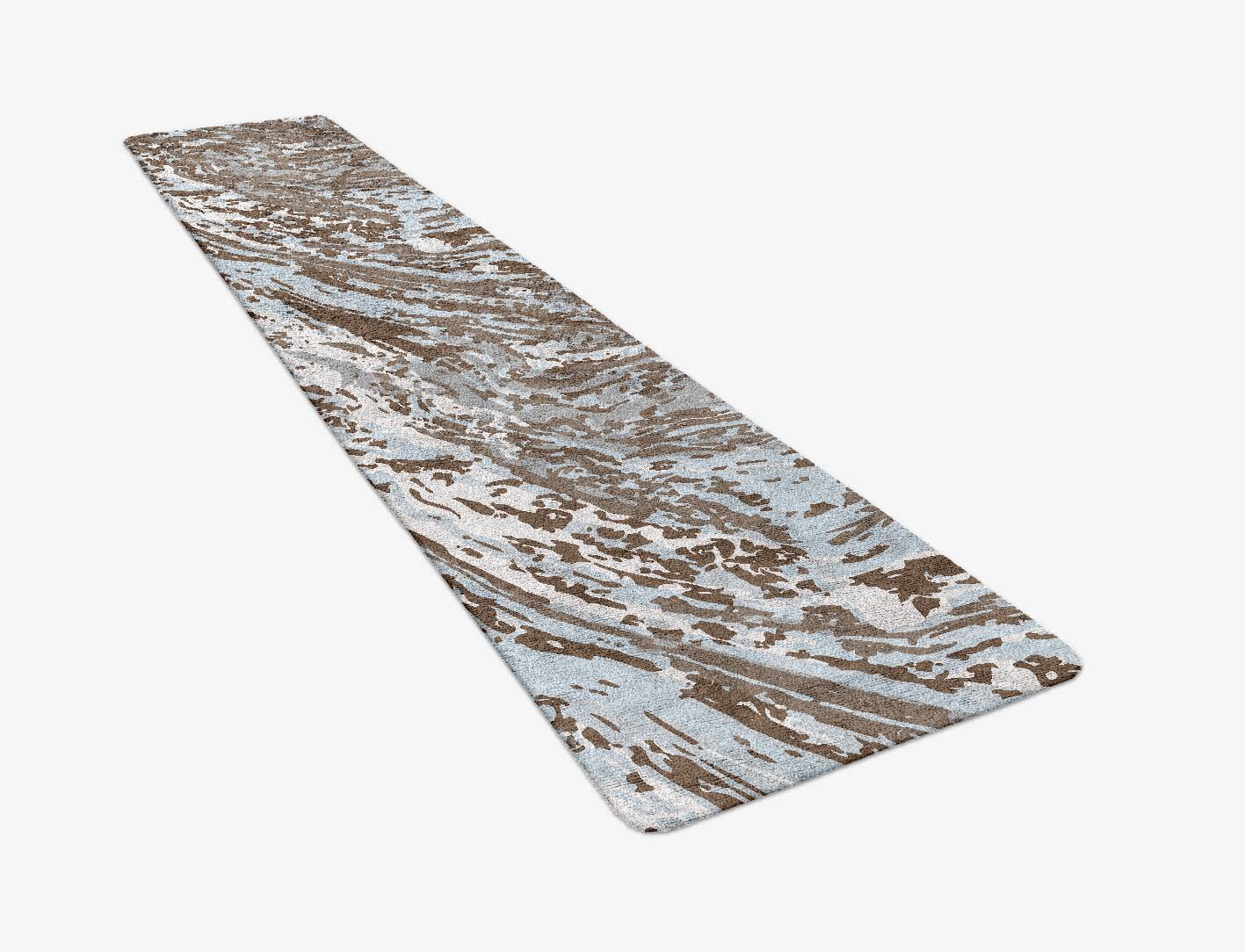 Magma Surface Art Runner Hand Tufted Bamboo Silk Custom Rug by Rug Artisan