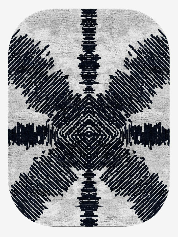 Magnetism Batik Oblong Hand Knotted Bamboo Silk Custom Rug by Rug Artisan