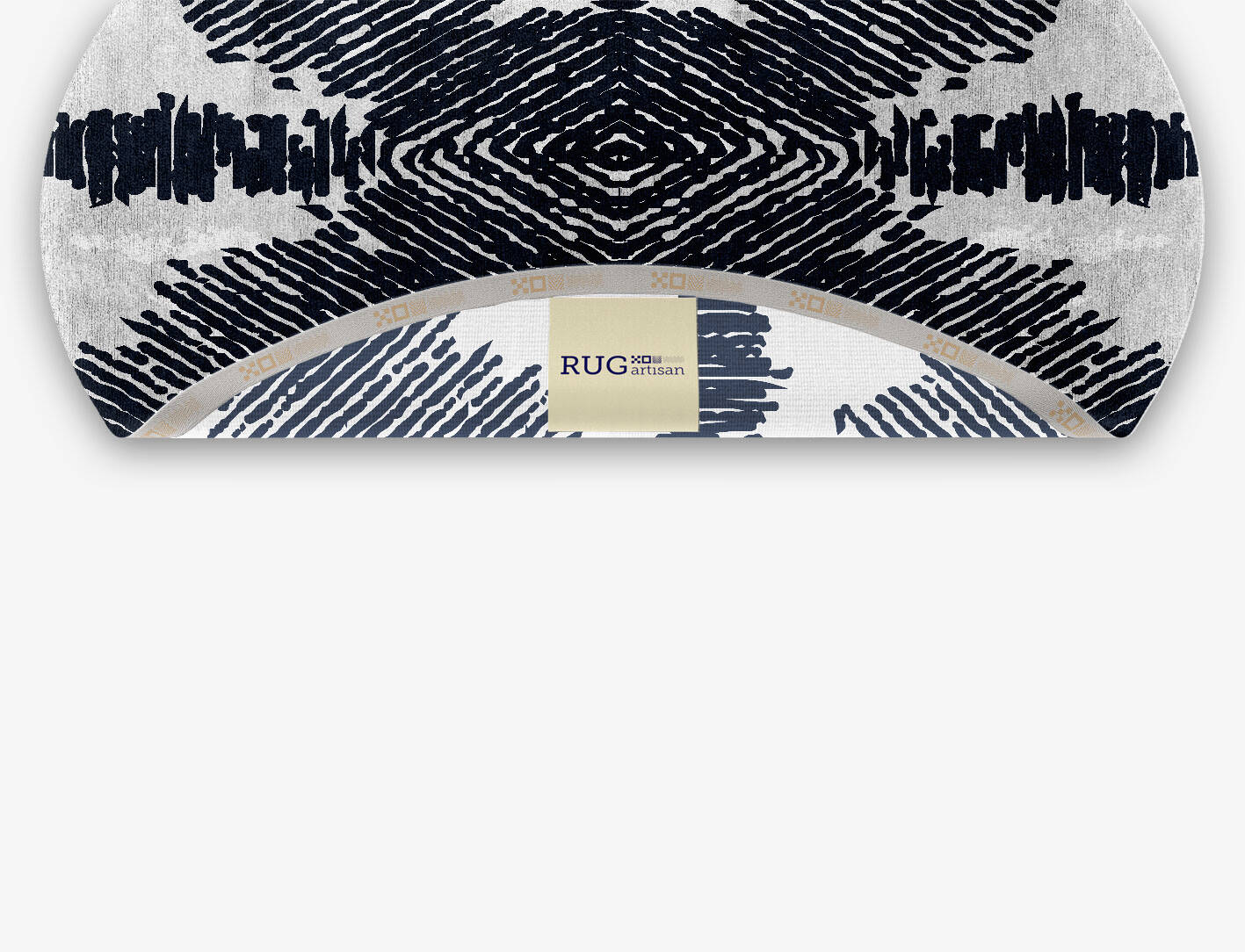 Magnetism Batik Oval Hand Knotted Bamboo Silk Custom Rug by Rug Artisan