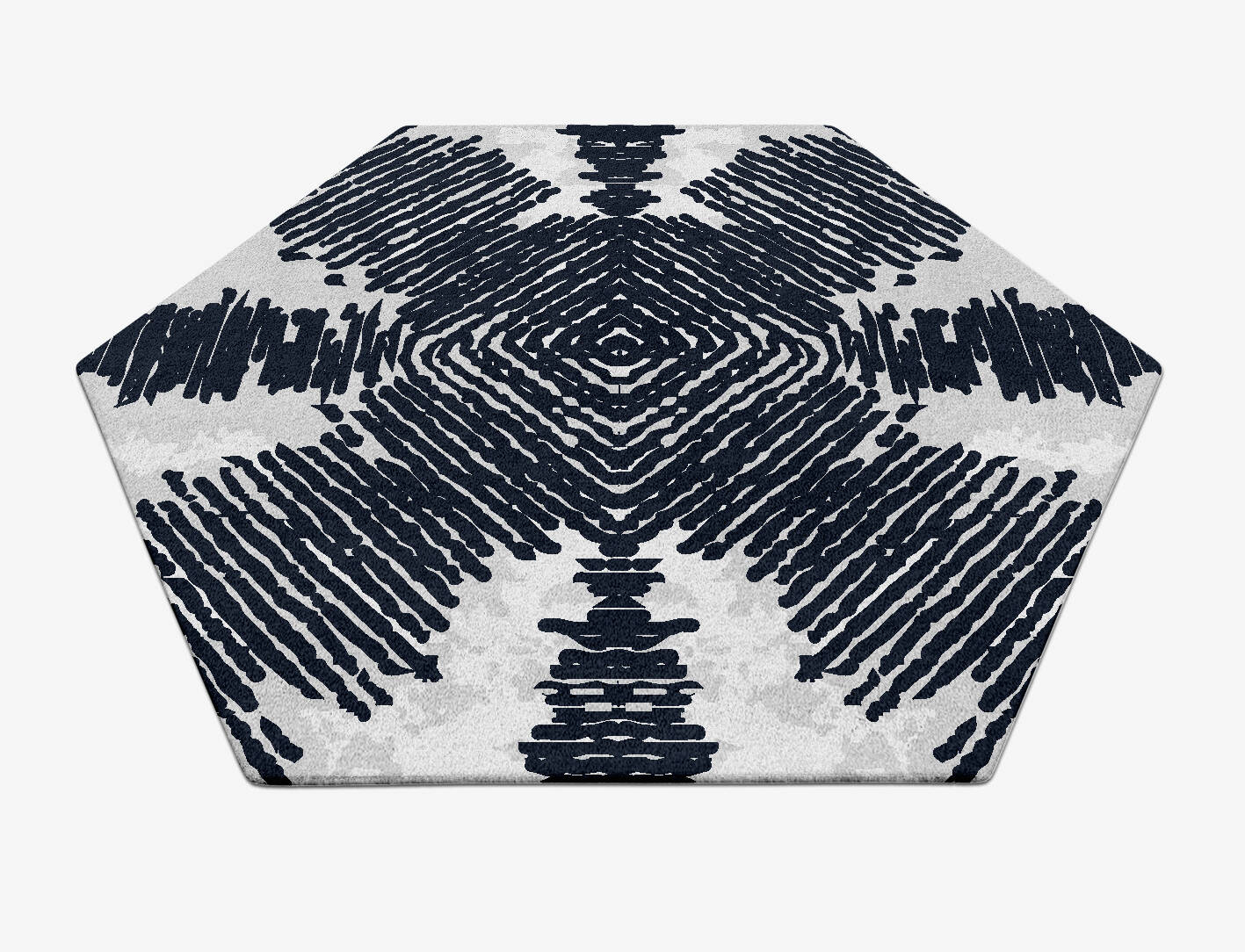 Magnetism Batik Hexagon Hand Tufted Pure Wool Custom Rug by Rug Artisan