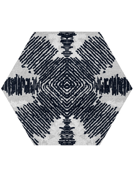 Magnetism Batik Hexagon Hand Tufted Pure Wool Custom Rug by Rug Artisan