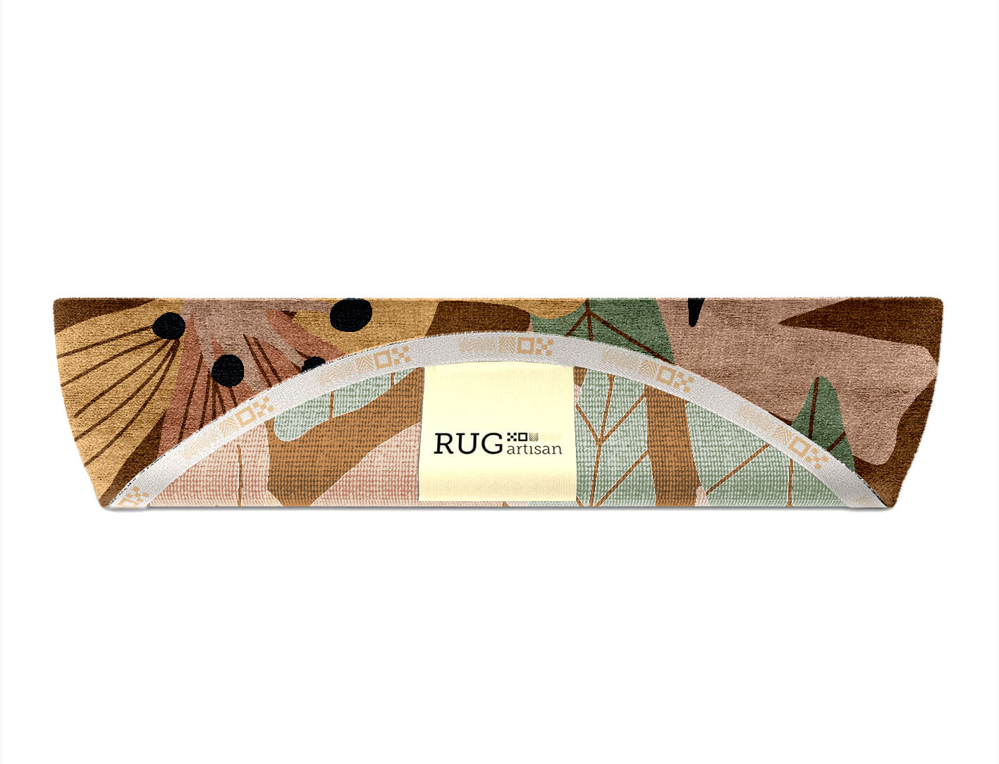 Magnolia Field of Flowers Halfmoon Hand Knotted Bamboo Silk Custom Rug by Rug Artisan