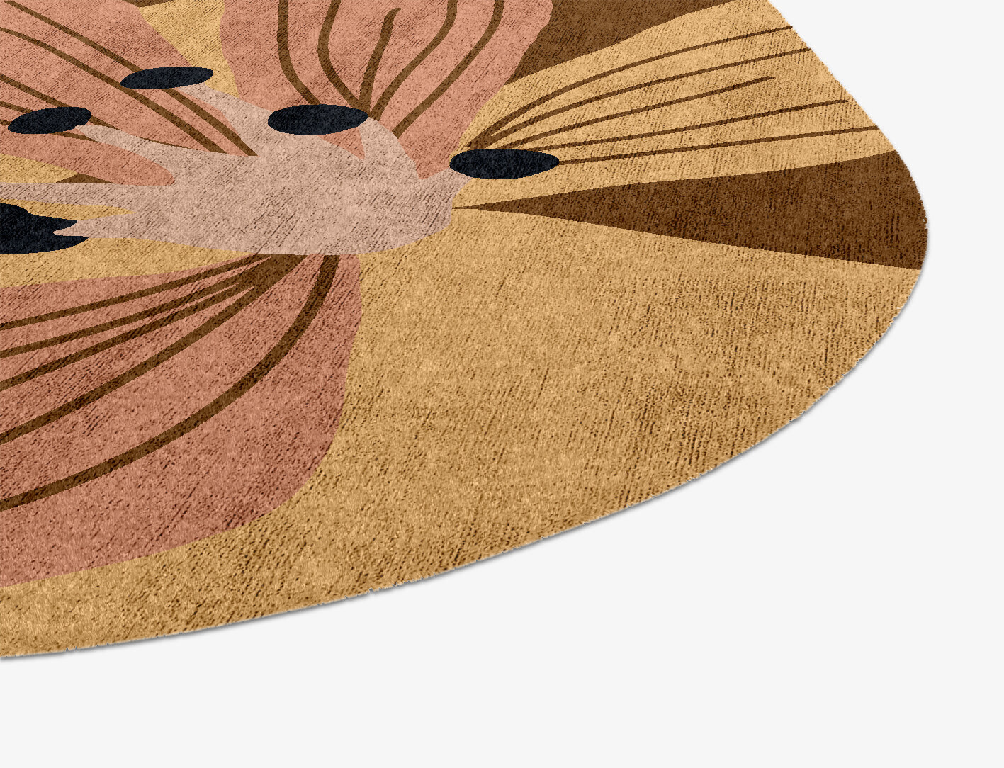 Magnolia Field of Flowers Oblong Hand Knotted Bamboo Silk Custom Rug by Rug Artisan