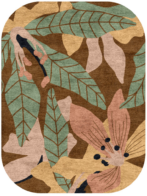 Magnolia Field of Flowers Oblong Hand Knotted Bamboo Silk Custom Rug by Rug Artisan