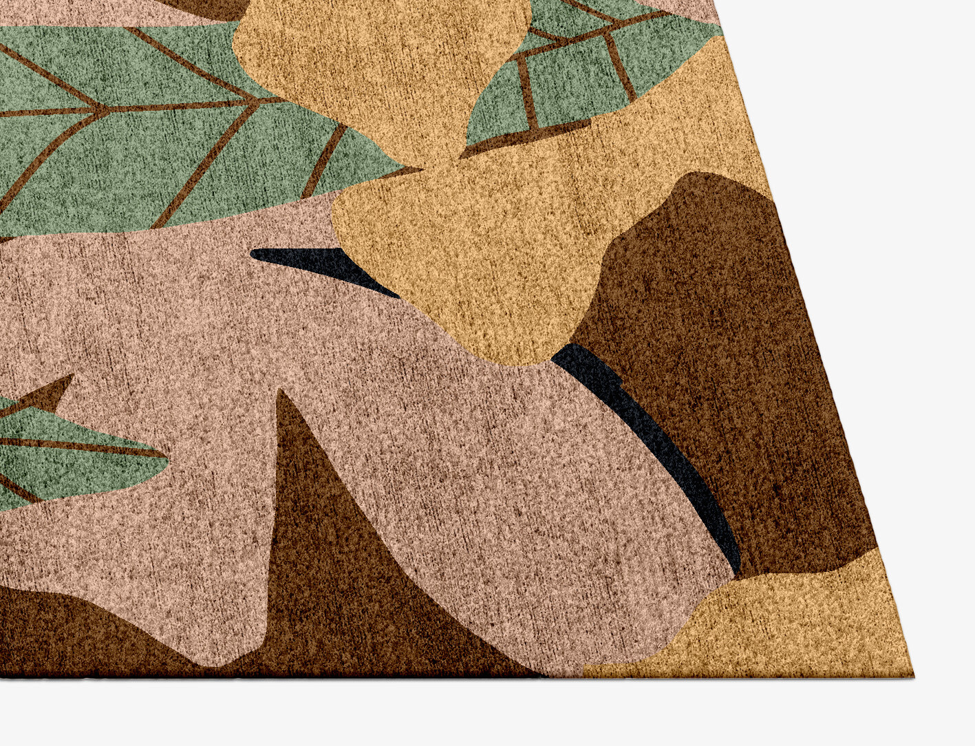 Magnolia Field of Flowers Rectangle Hand Knotted Bamboo Silk Custom Rug by Rug Artisan
