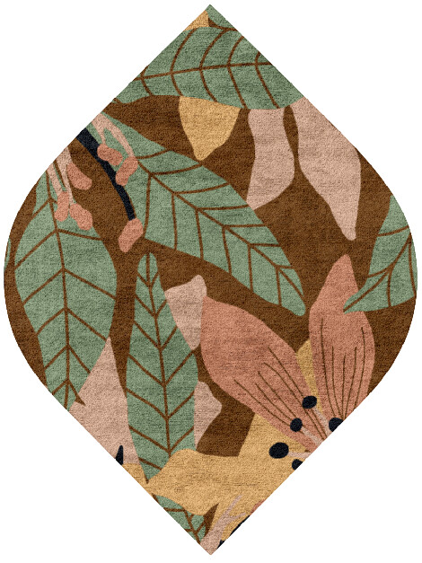 Magnolia Field of Flowers Ogee Hand Tufted Bamboo Silk Custom Rug by Rug Artisan