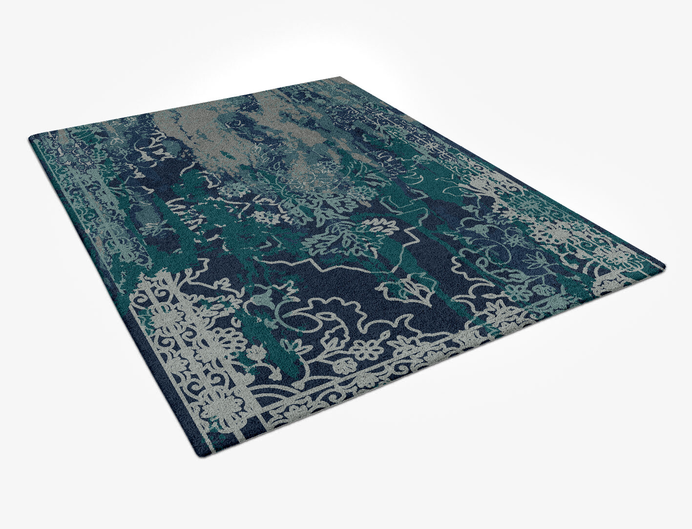 Mahtab Persian Bagh Rectangle Hand Tufted Pure Wool Custom Rug by Rug Artisan