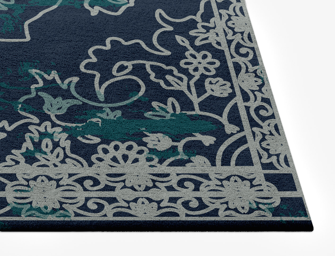 Mahtab Persian Bagh Rectangle Hand Tufted Pure Wool Custom Rug by Rug Artisan