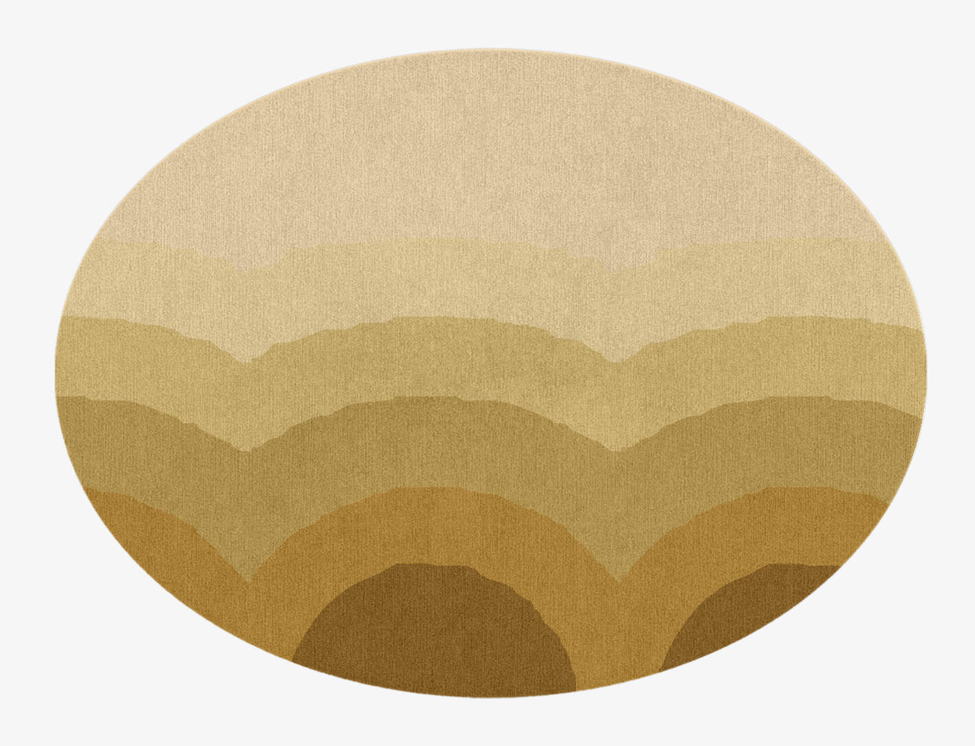Malibu Gradation Oval Hand Knotted Tibetan Wool Custom Rug by Rug Artisan