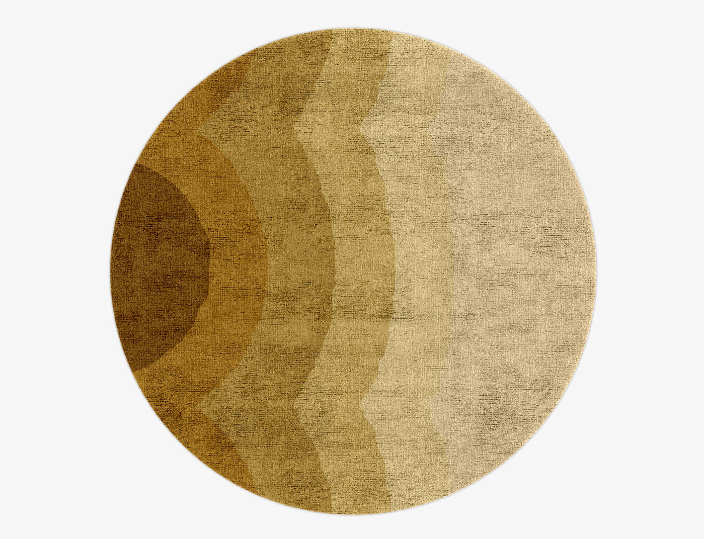 Malibu Gradation Round Hand Knotted Bamboo Silk Custom Rug by Rug Artisan