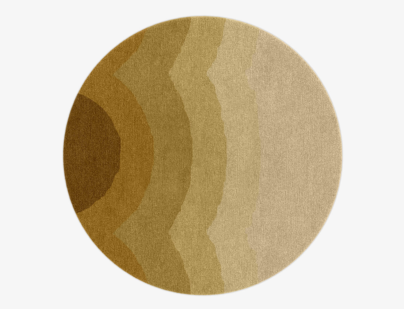 Malibu Gradation Round Hand Knotted Tibetan Wool Custom Rug by Rug Artisan