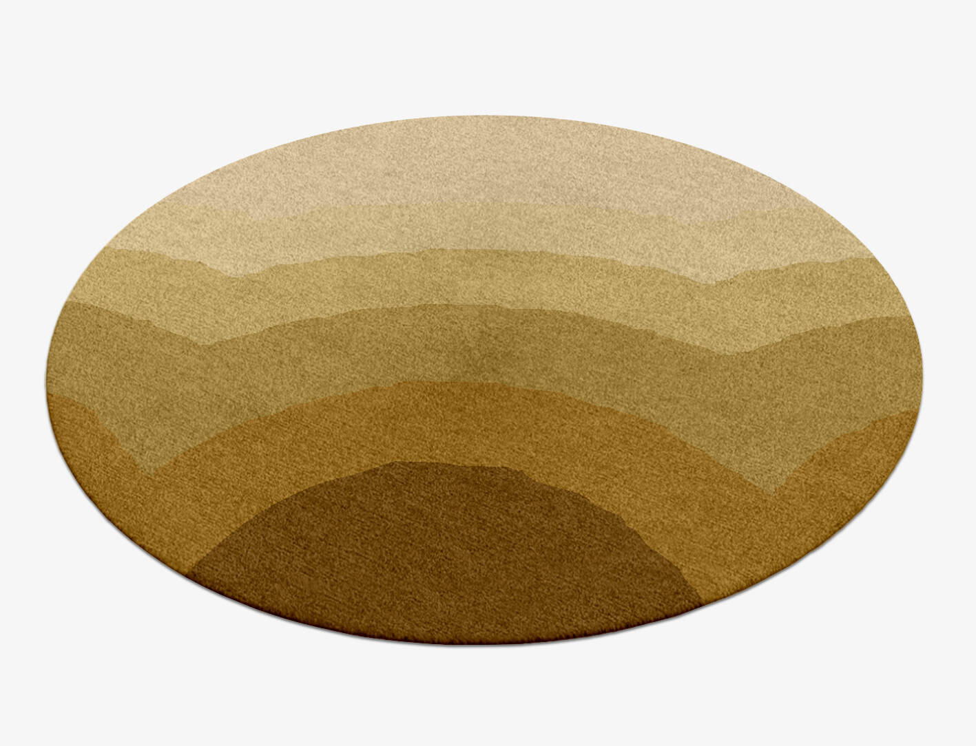 Malibu Gradation Round Hand Knotted Tibetan Wool Custom Rug by Rug Artisan
