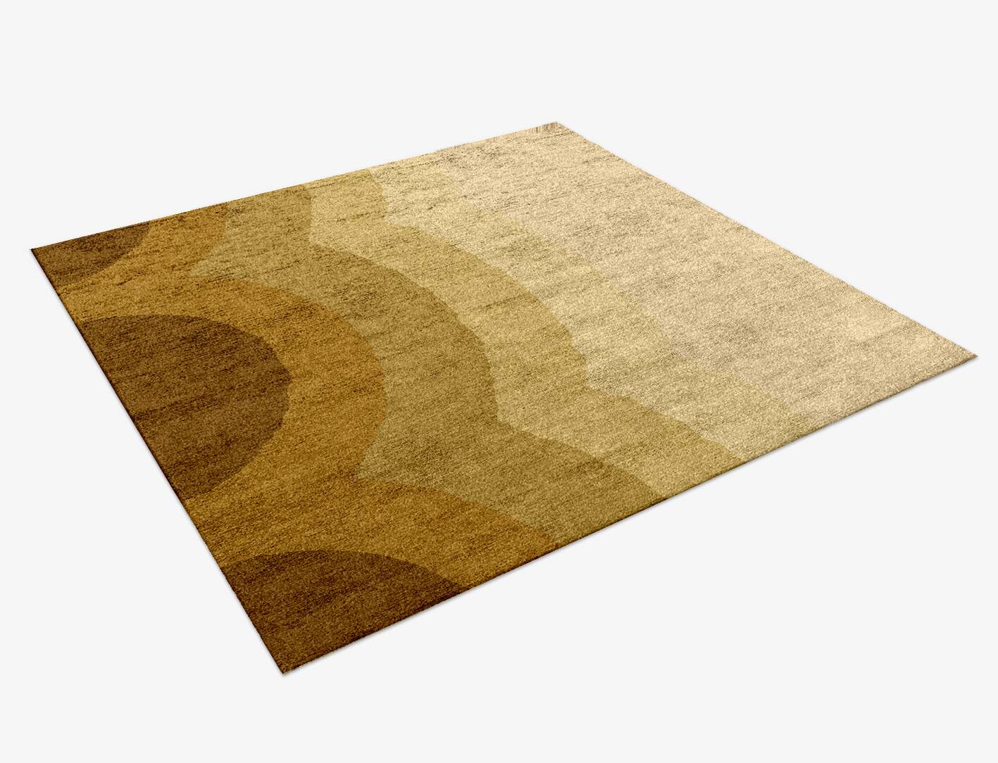 Malibu Gradation Square Hand Knotted Bamboo Silk Custom Rug by Rug Artisan
