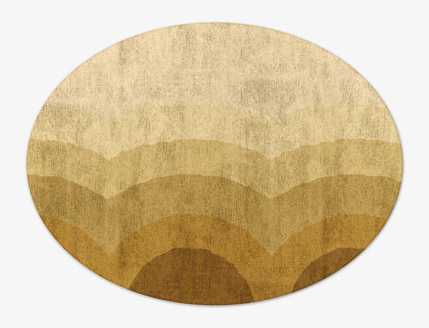 Malibu Gradation Oval Hand Tufted Bamboo Silk Custom Rug by Rug Artisan