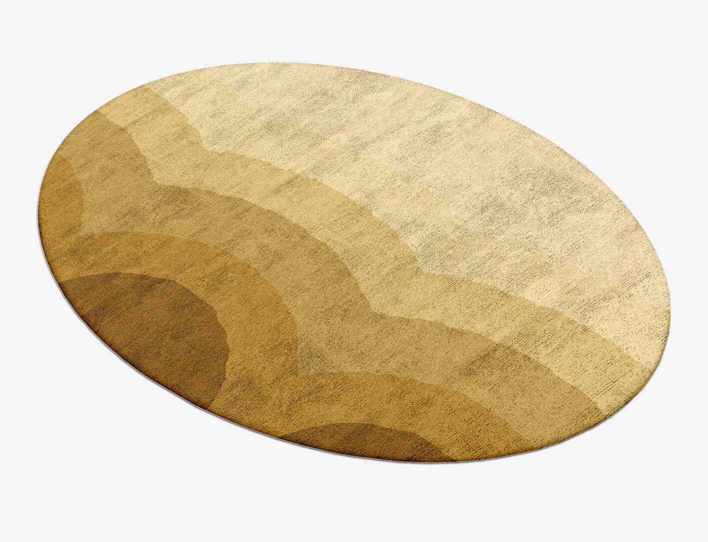 Malibu Gradation Oval Hand Tufted Bamboo Silk Custom Rug by Rug Artisan