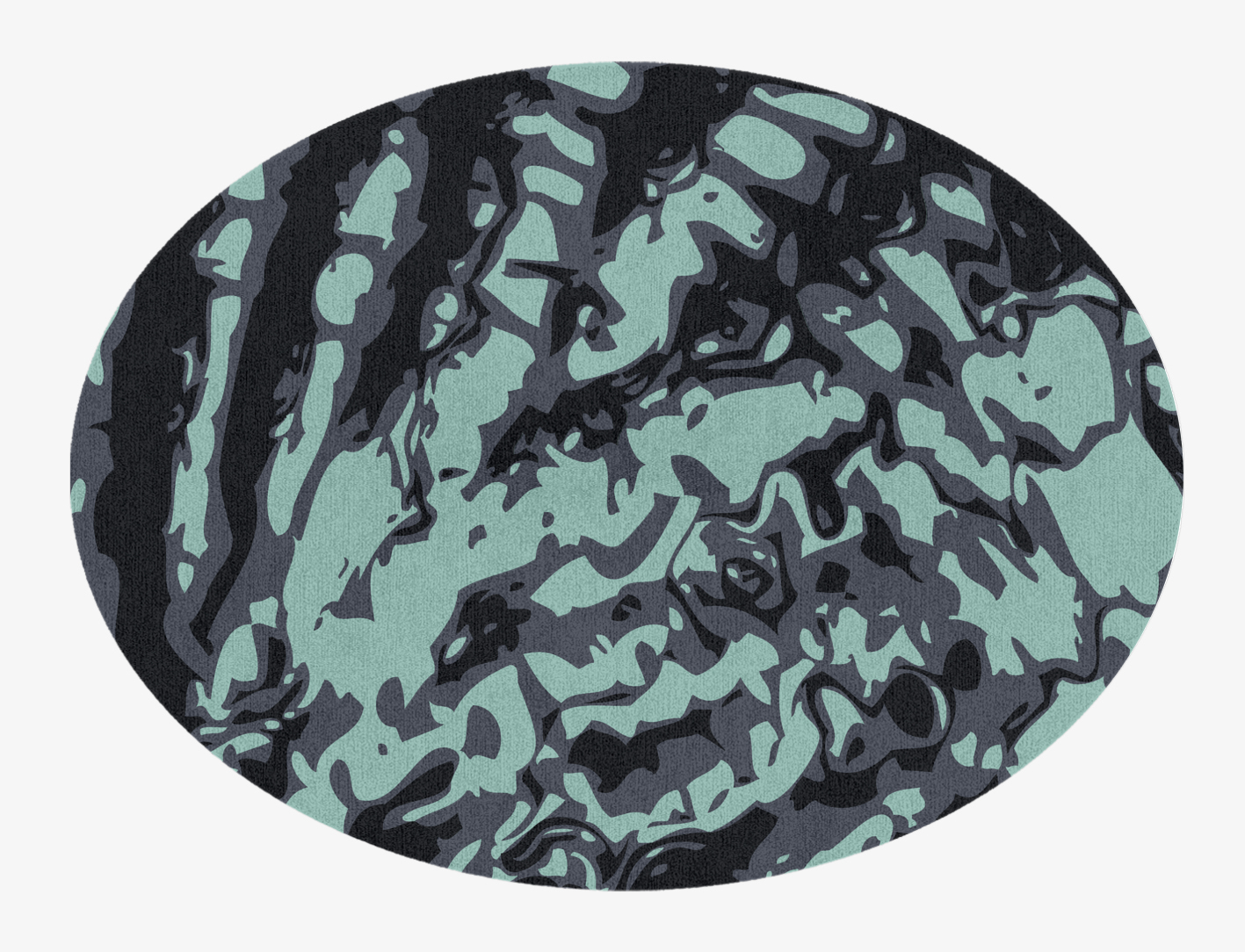 Mangata Abstract Oval Hand Knotted Tibetan Wool Custom Rug by Rug Artisan