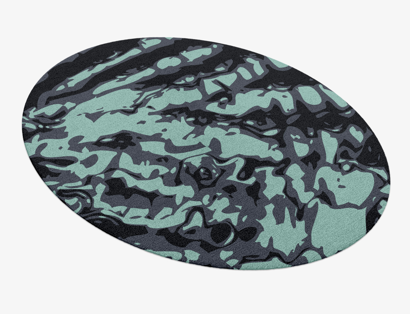 Mangata Abstract Oval Hand Knotted Tibetan Wool Custom Rug by Rug Artisan