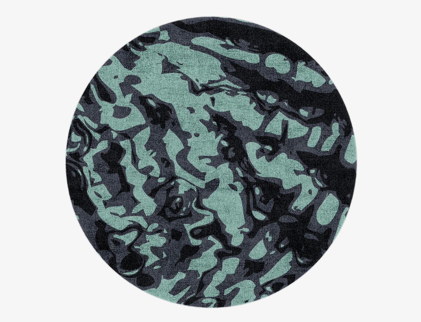 Mangata Abstract Round Hand Knotted Bamboo Silk Custom Rug by Rug Artisan
