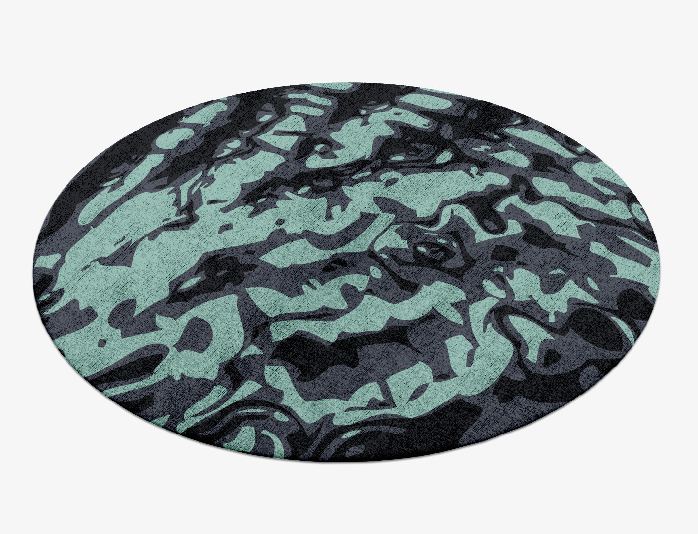 Mangata Abstract Round Hand Knotted Bamboo Silk Custom Rug by Rug Artisan