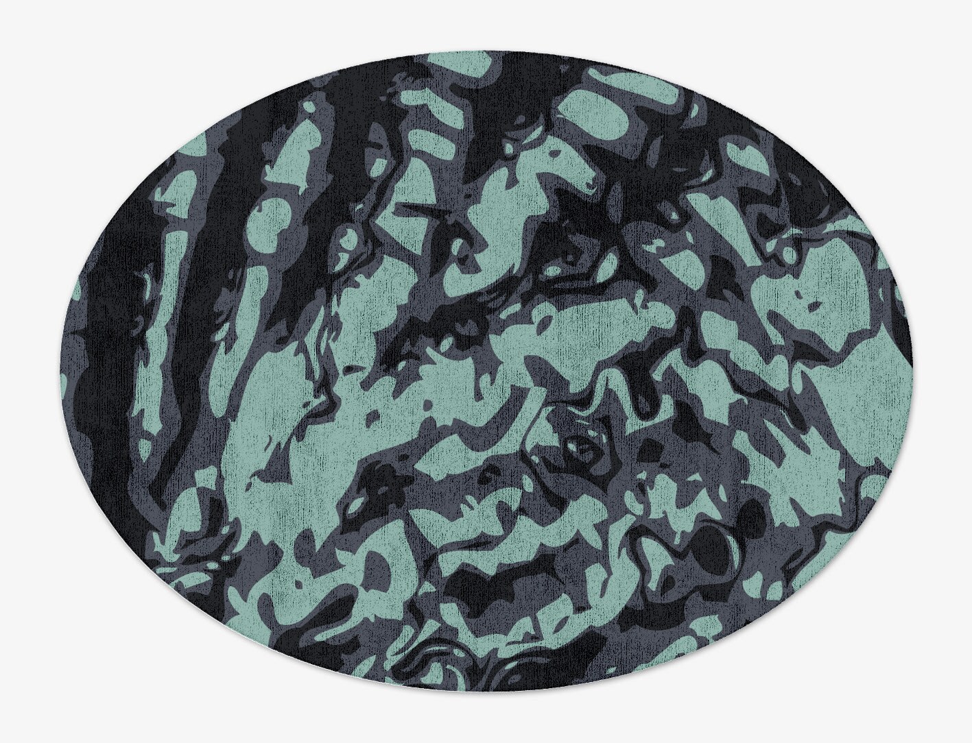 Mangata Abstract Oval Hand Tufted Bamboo Silk Custom Rug by Rug Artisan