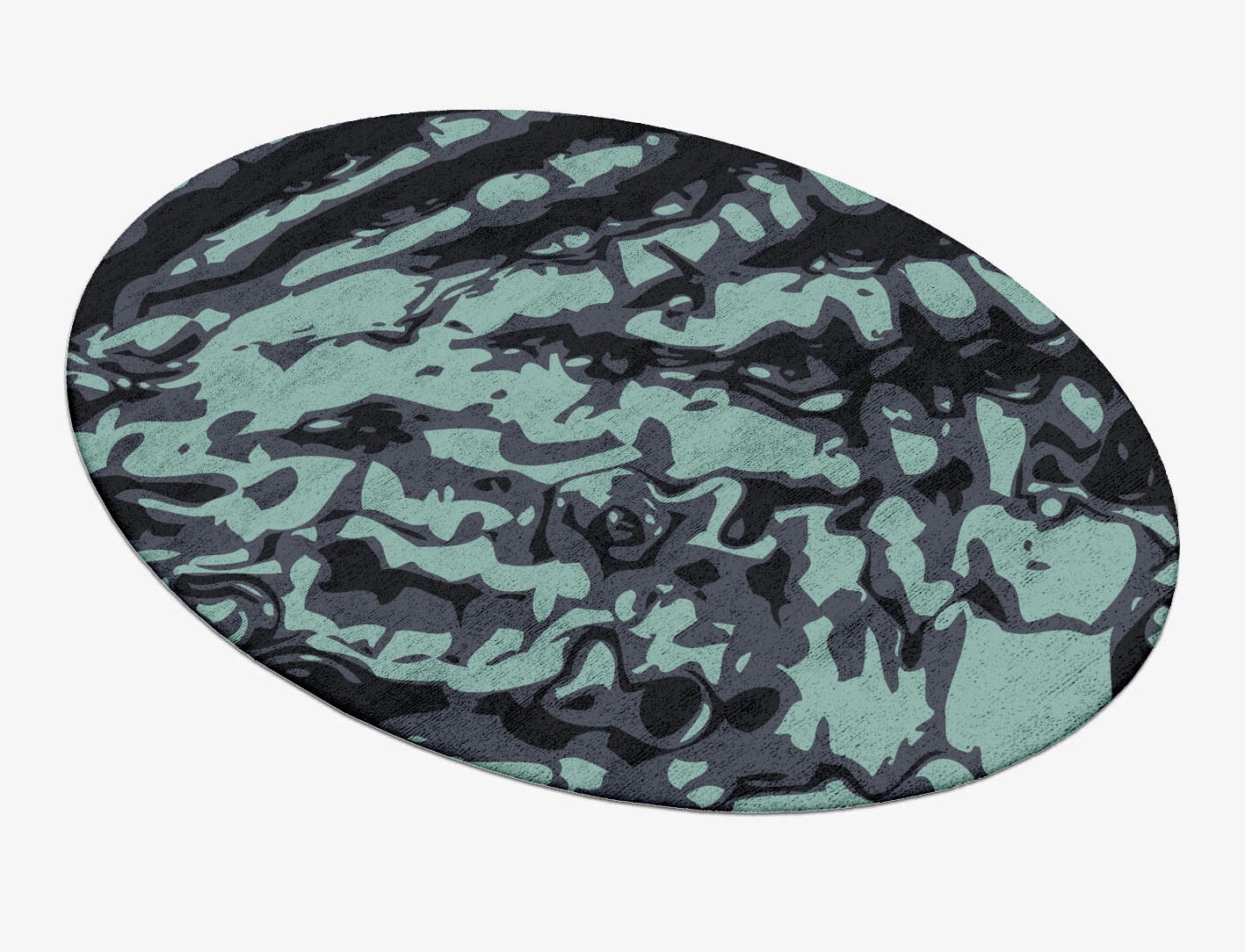 Mangata Abstract Oval Hand Tufted Bamboo Silk Custom Rug by Rug Artisan