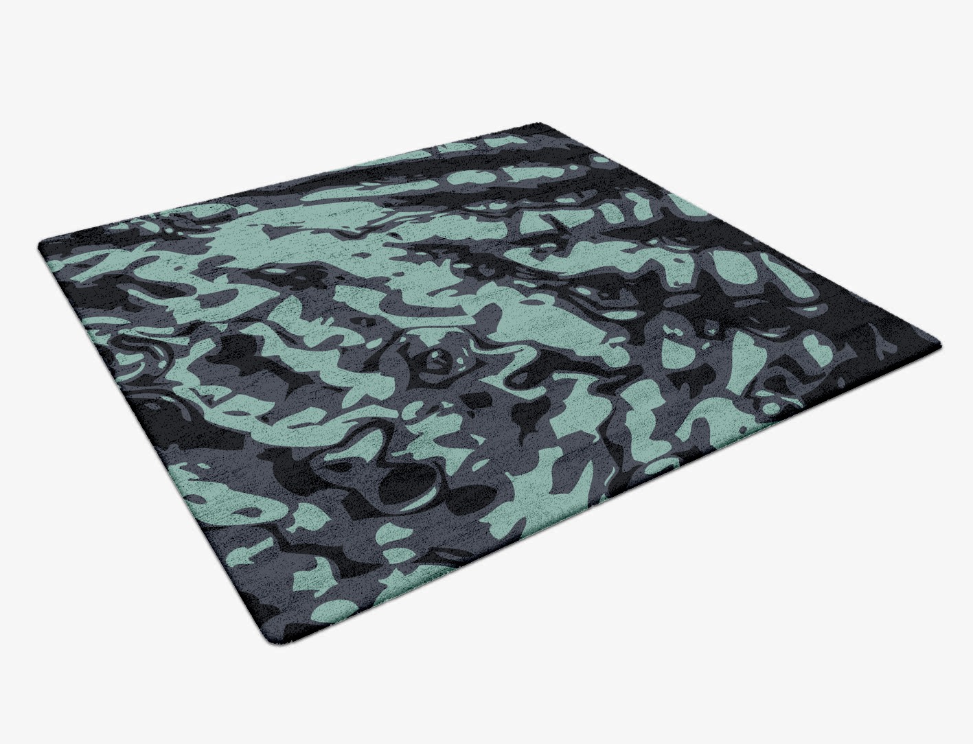 Mangata Abstract Square Hand Tufted Bamboo Silk Custom Rug by Rug Artisan
