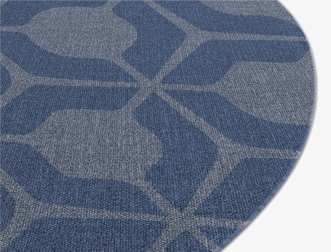 Manifold Minimalist Round Flatweave New Zealand Wool Custom Rug by Rug Artisan