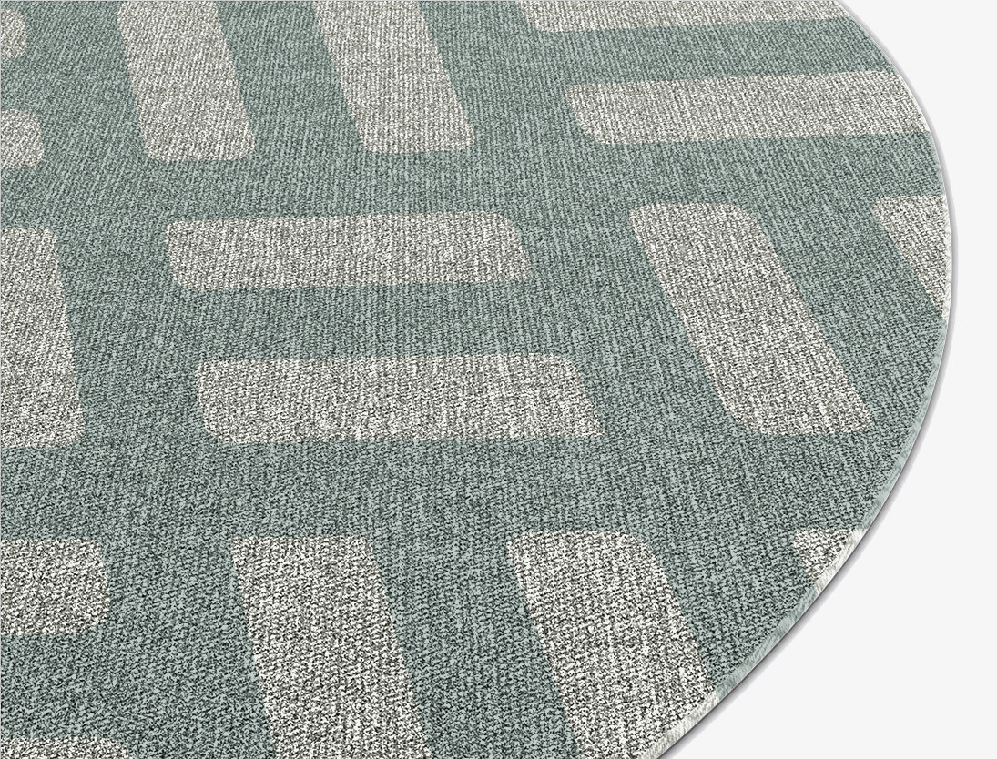 Mannerism Minimalist Oval Flatweave New Zealand Wool Custom Rug by Rug Artisan