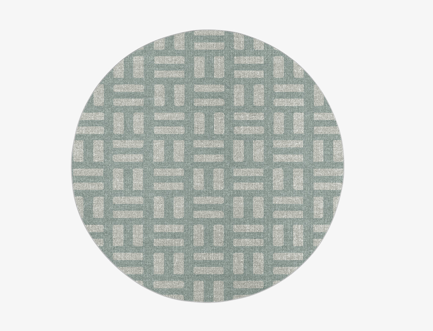 Mannerism Minimalist Round Flatweave New Zealand Wool Custom Rug by Rug Artisan