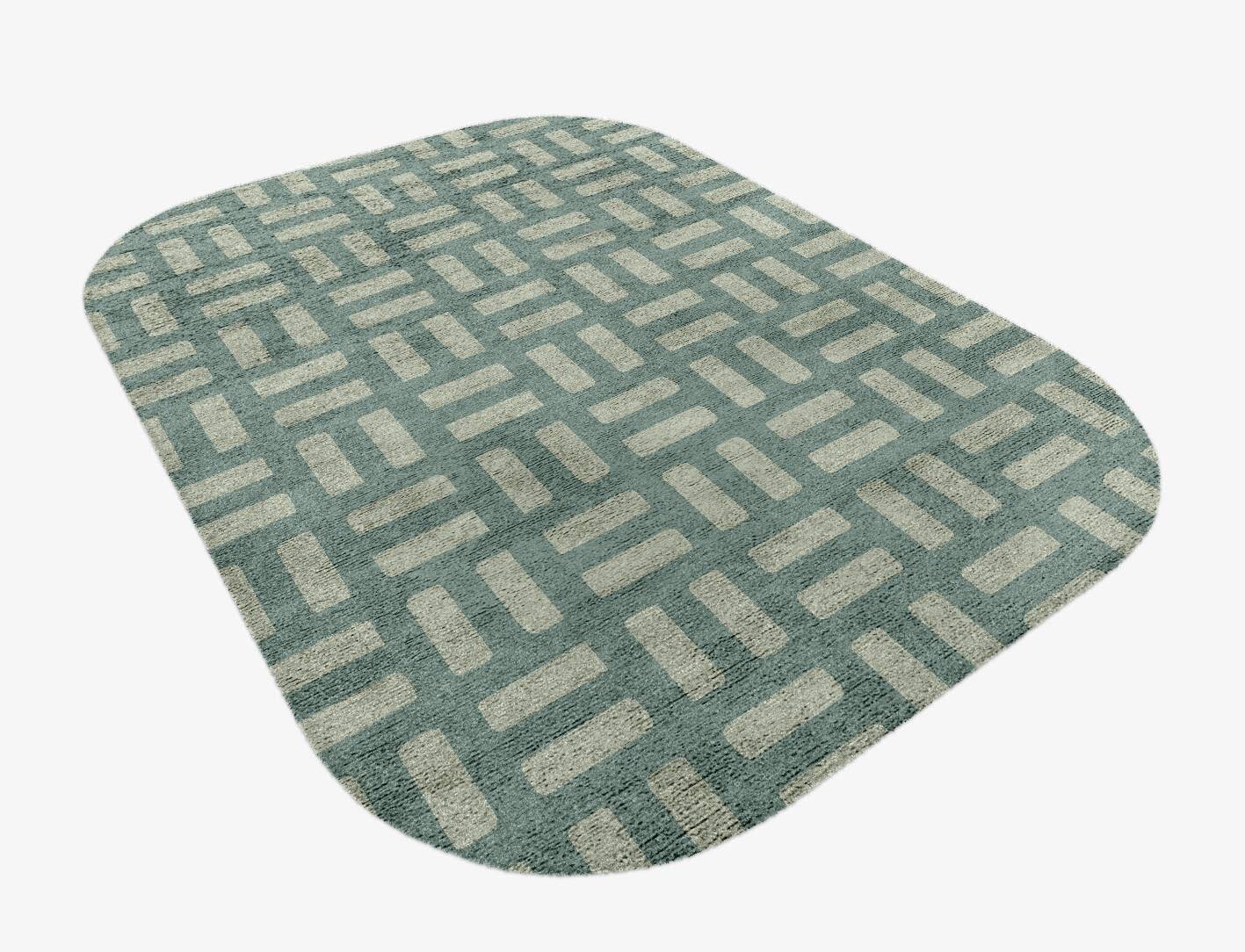 Mannerism Minimalist Oblong Hand Knotted Bamboo Silk Custom Rug by Rug Artisan