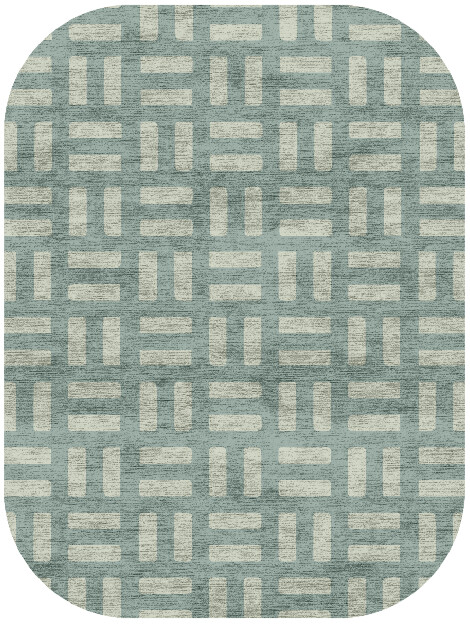 Mannerism Minimalist Oblong Hand Knotted Bamboo Silk Custom Rug by Rug Artisan