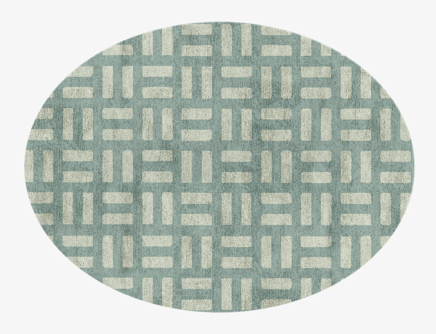 Mannerism Minimalist Oval Hand Knotted Bamboo Silk Custom Rug by Rug Artisan
