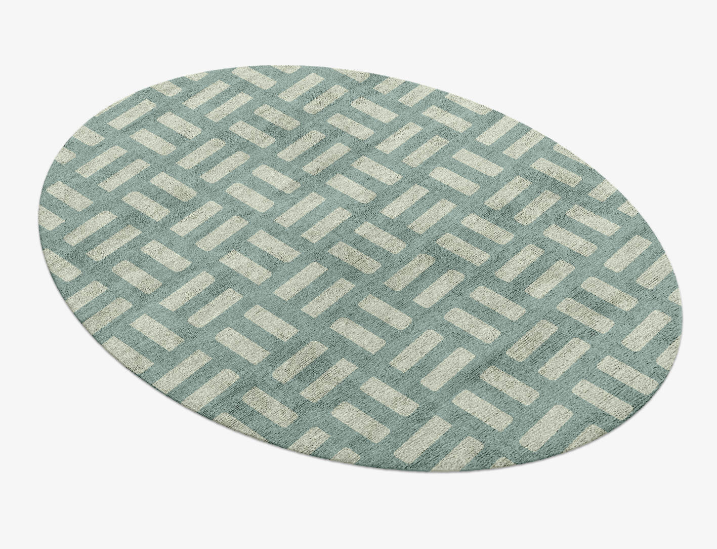 Mannerism Minimalist Oval Hand Knotted Bamboo Silk Custom Rug by Rug Artisan