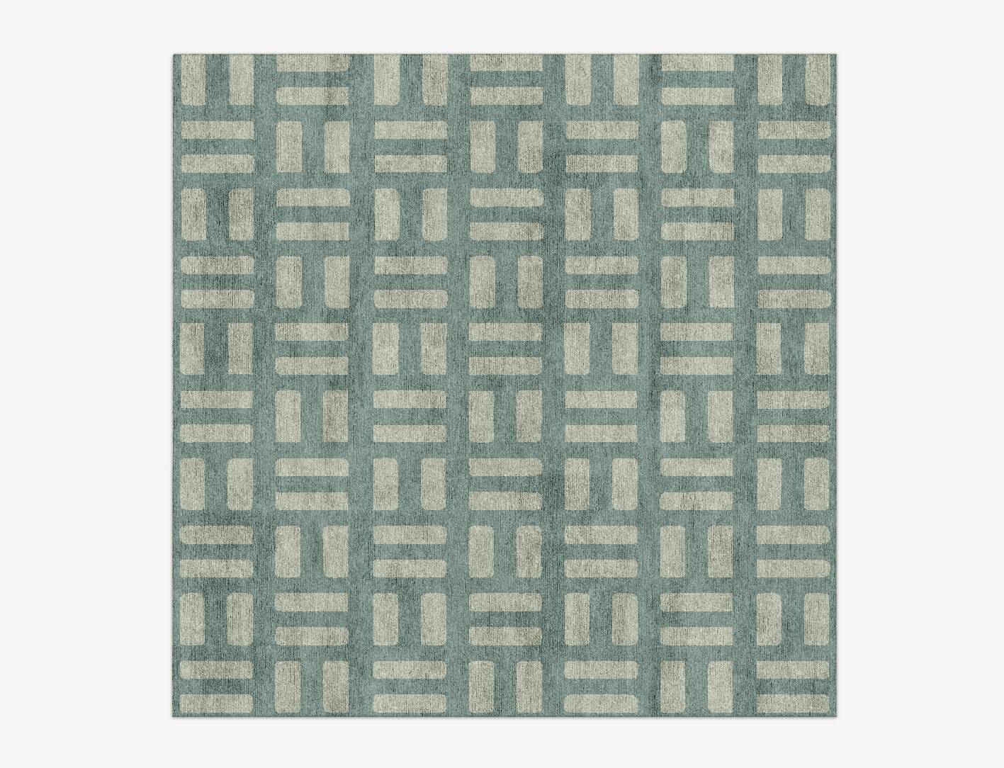 Mannerism Minimalist Square Hand Knotted Bamboo Silk Custom Rug by Rug Artisan