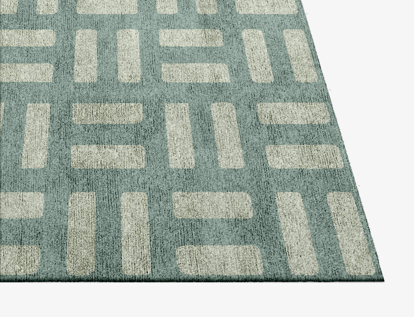 Mannerism Minimalist Square Hand Knotted Bamboo Silk Custom Rug by Rug Artisan