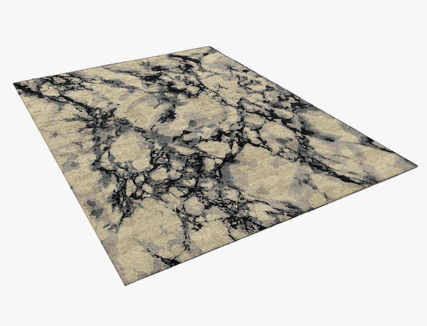 Marble Surface Art Rectangle Hand Knotted Bamboo Silk Custom Rug by Rug Artisan