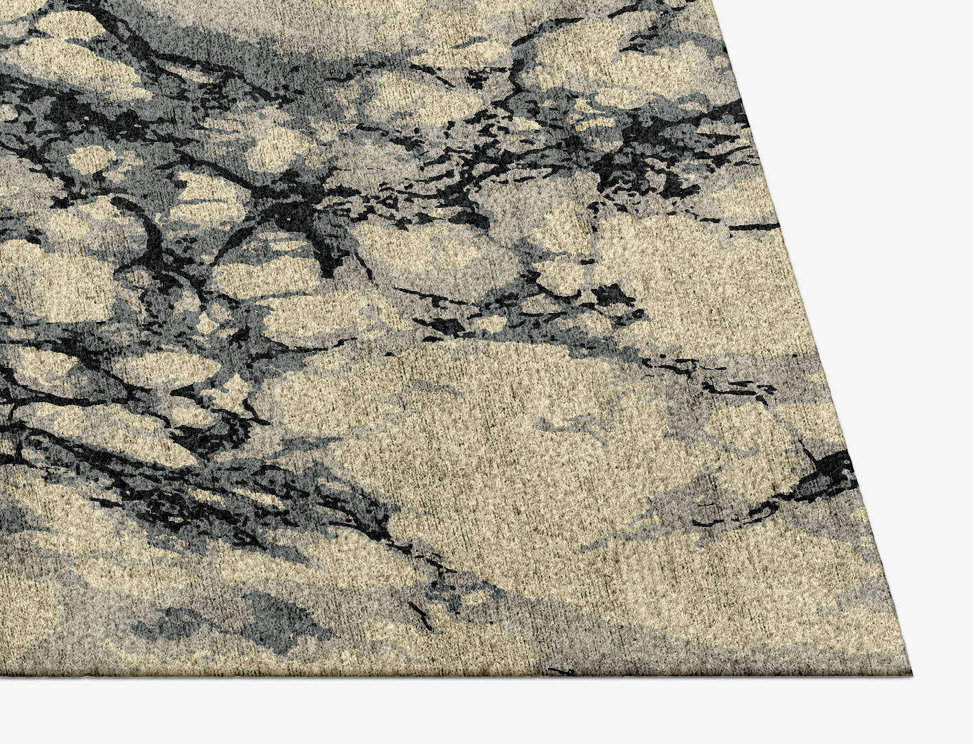 Marble Surface Art Rectangle Hand Knotted Bamboo Silk Custom Rug by Rug Artisan