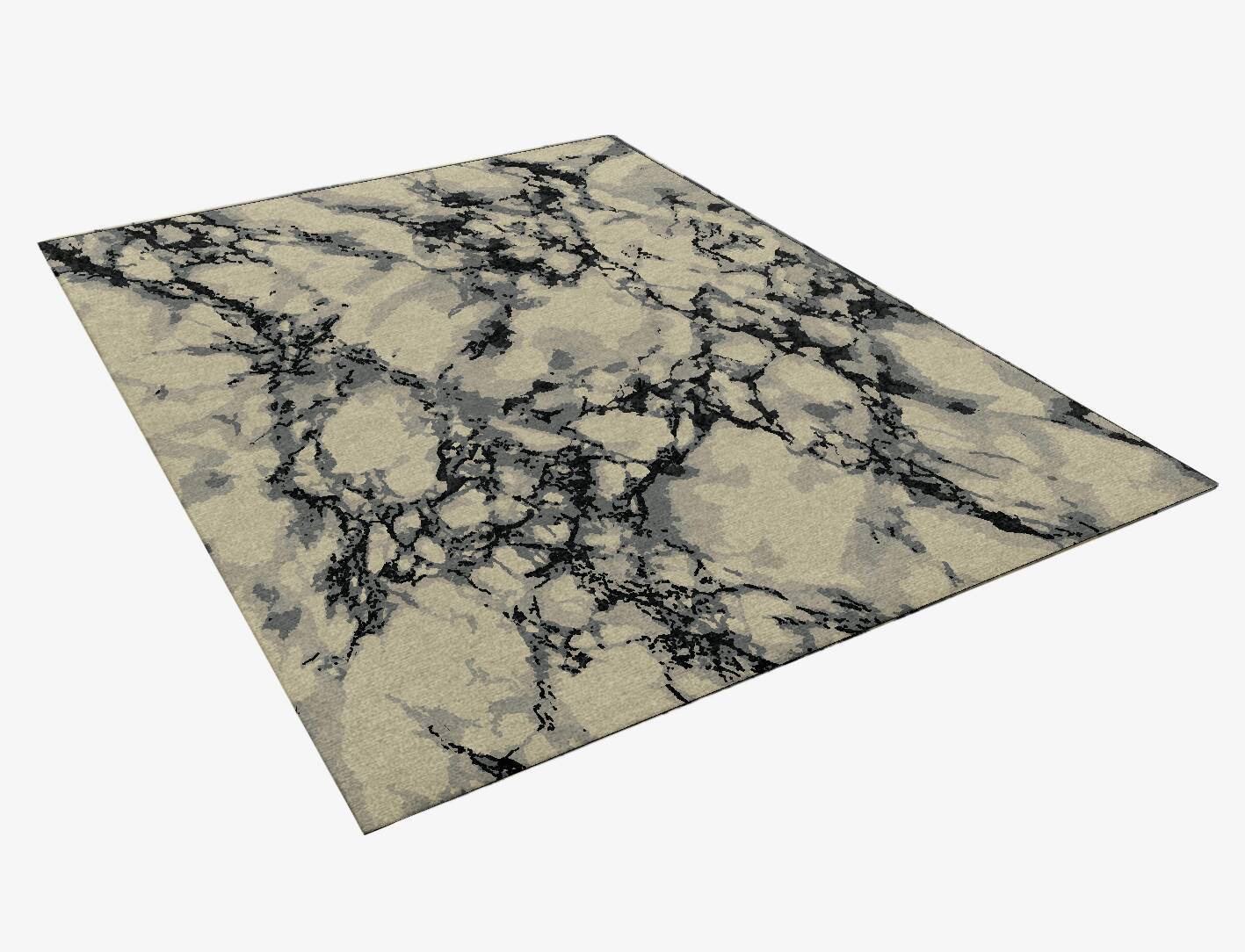 Marble Surface Art Rectangle Hand Knotted Tibetan Wool Custom Rug by Rug Artisan