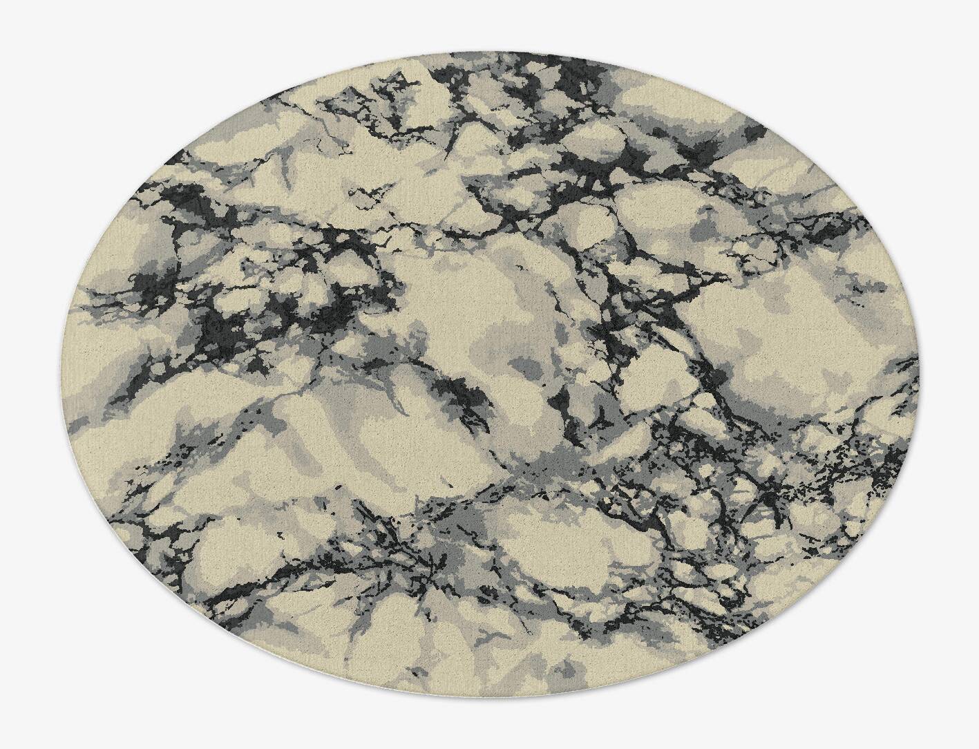 Marble Surface Art Oval Hand Tufted Pure Wool Custom Rug by Rug Artisan