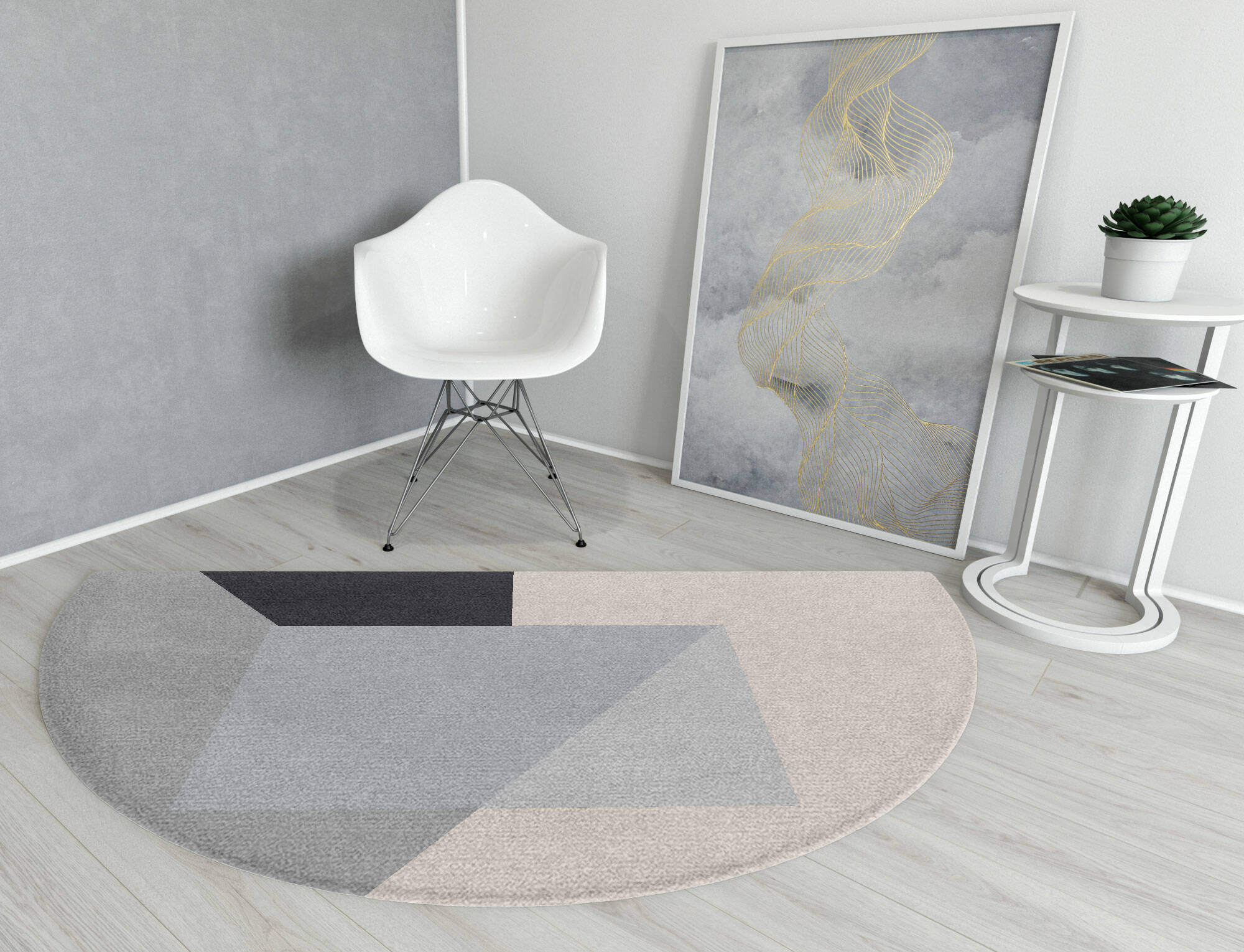 Mardy  Halfmoon Hand Knotted Tibetan Wool Custom Rug by Rug Artisan
