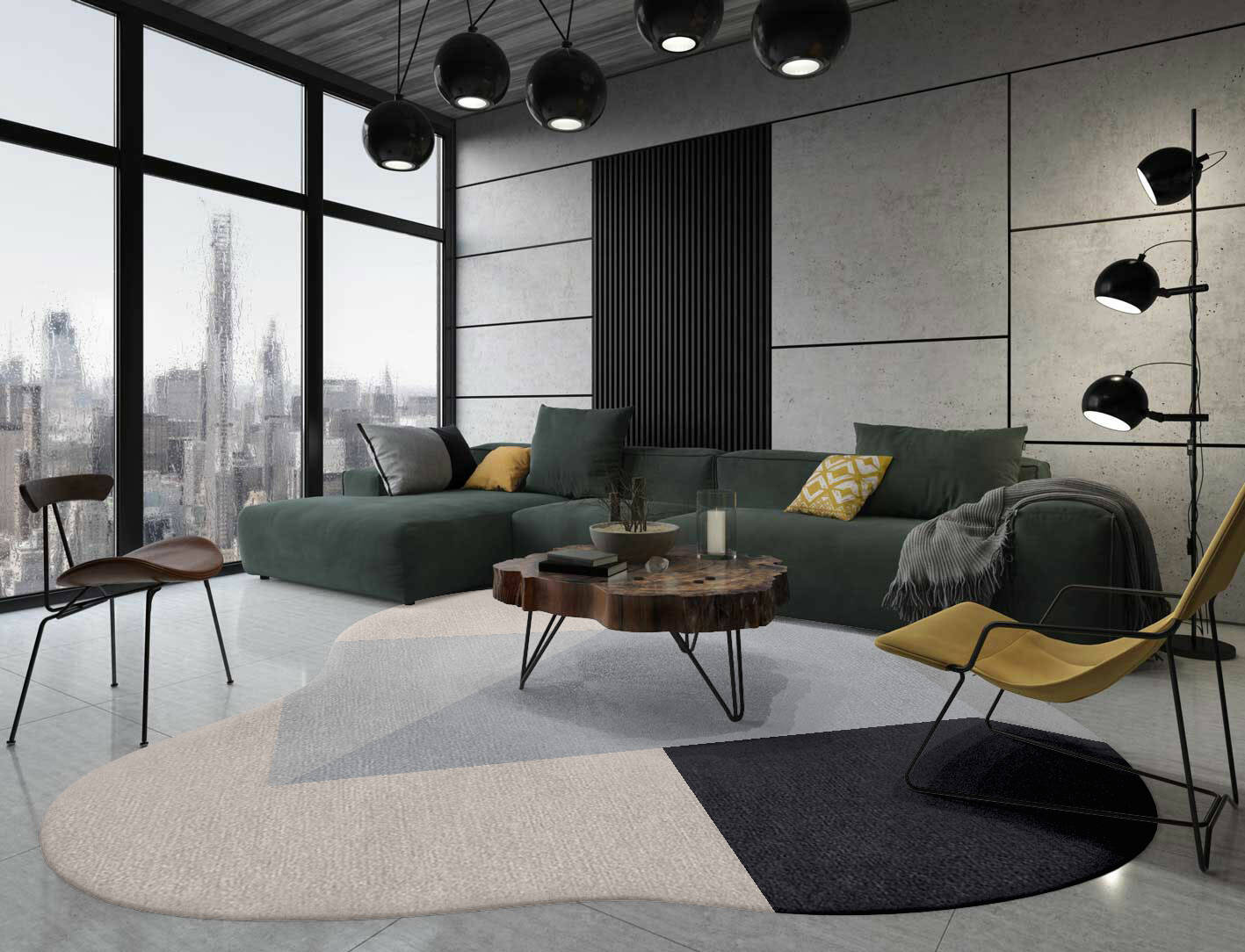 Mardy  Splash Hand Knotted Tibetan Wool Custom Rug by Rug Artisan