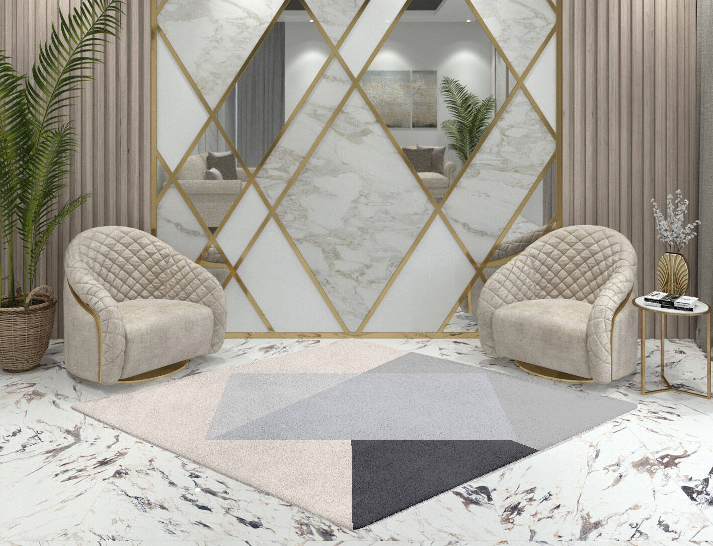 Mardy  Diamond Hand Tufted Pure Wool Custom Rug by Rug Artisan