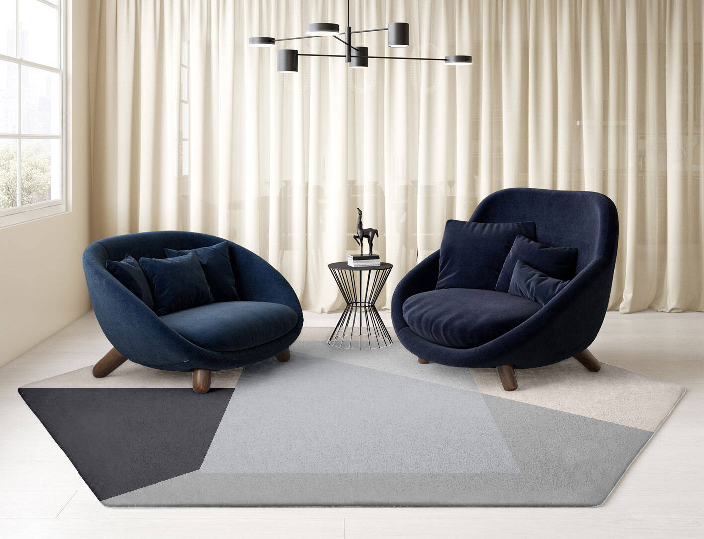 Mardy  Hexagon Hand Tufted Pure Wool Custom Rug by Rug Artisan