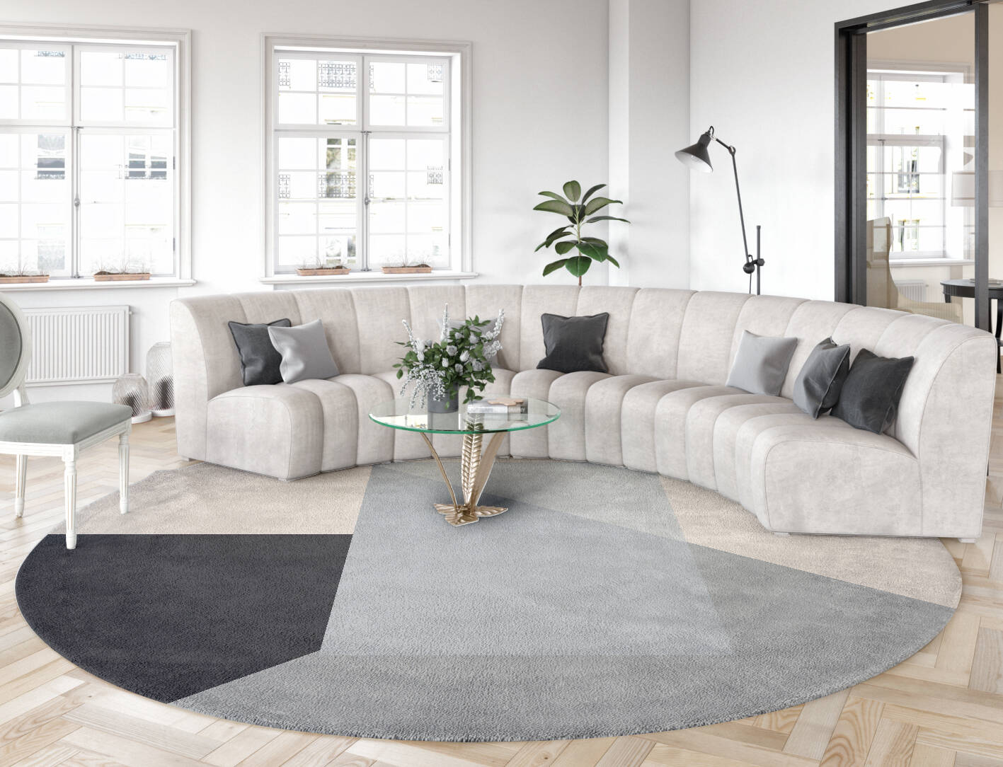 Mardy  Round Hand Tufted Pure Wool Custom Rug by Rug Artisan